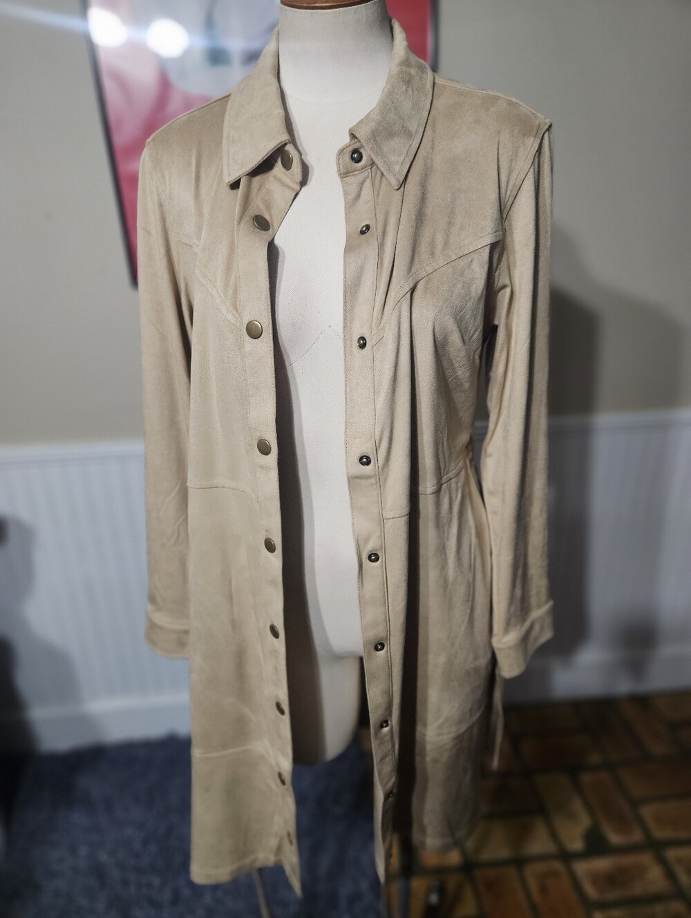 Canyon Retreat Faux Suede Jacket Petite Medium - Picture 4 of 5